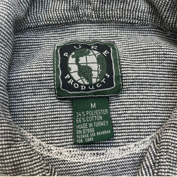 Vintage 90s grey quarterzip, 1990s men's Pure Products lightweight pullover - Picture 5 of 10